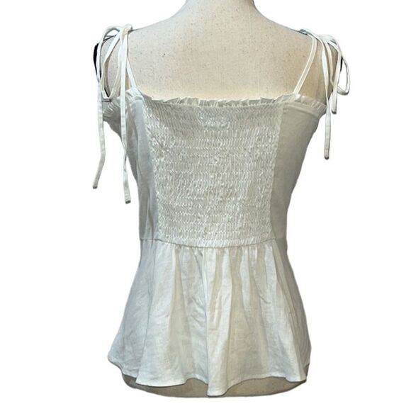 NY&Co Tie-Strap Preplum Sweetheart Neckline Blouse - Picture 7 of 11